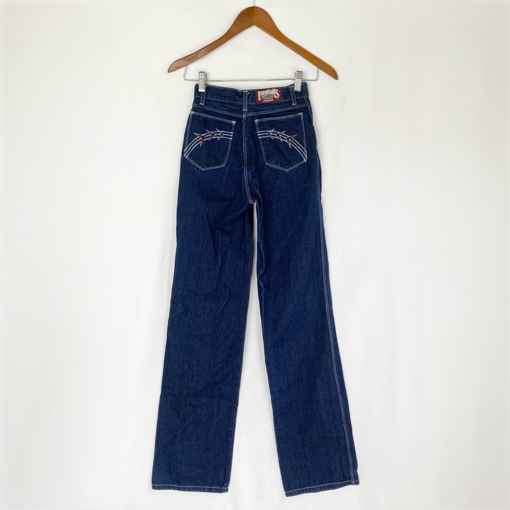 FOXTAILS Junior Vintage Denim Dark Wash Jeans Straight Leg‎ High Rise Size 3